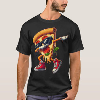 Dabbing Pizza-Scheibe Tanz Pizza-Liebhaber Junge T T-Shirt