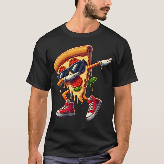 Dabbing Pizza Slice Dance Pizza Lover Boy Dancing  T-Shirt (Vorderseite)