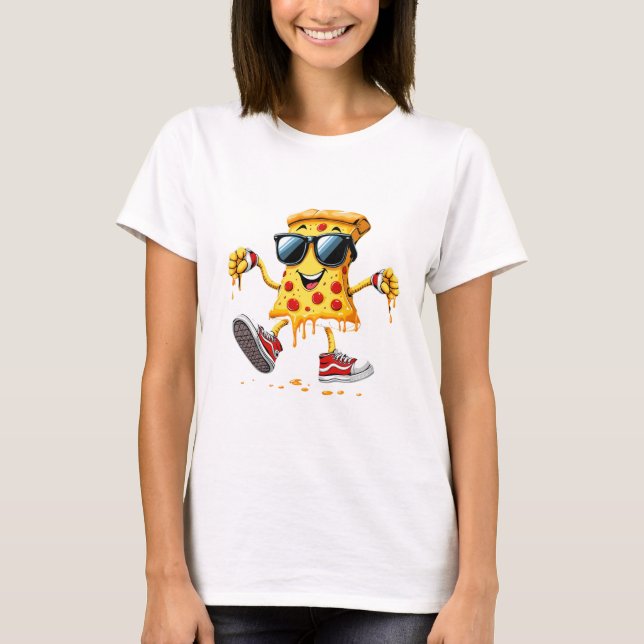 Dabbing Pizza Slice T - Shirt (Vorderseite)
