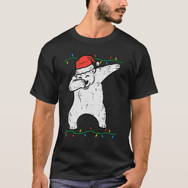 Dabbing Polar Bear Dab Xmas Christmas Boys Kids Gi T-Shirt (Vorderseite)