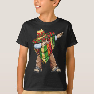 Dabbing Poncho Cinco De Mayo Mexican Sombrero Fest T-Shirt