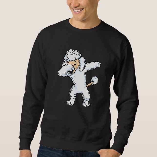 Dabbing Poodle Dog Dab Dance Sweatshirt (Vorderseite)