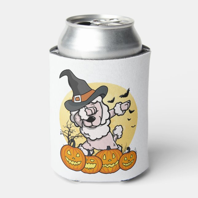Dabbing Poodle Halloween Dosenkühler (Kanne Vorderseite)