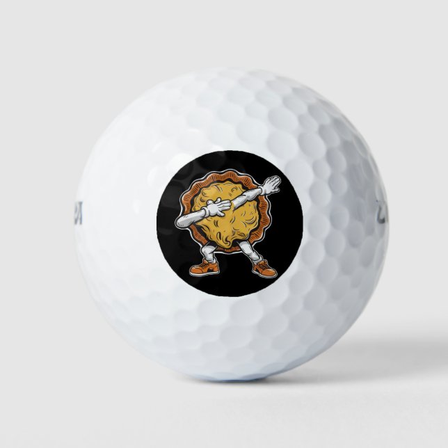 Dabbing Pumpkin Pie Erntedank Day Golfball (Vorderseite)