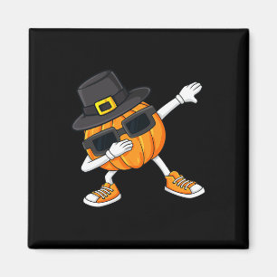 Dabbing Pumpkin Pilgrim Thanksgiving Day Boys Girl Magnet