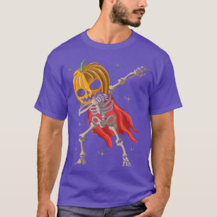 Dabbing Pumpkin Tanz Tod Macabre Skelett  T-Shirt