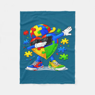 Dabbing Puzzle Autismus-Bewusstsein lustig  Fleecedecke