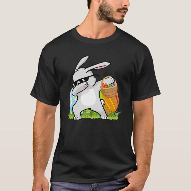 Dabbing Rabbit Easter Day Eggs Bunny Dabbing Boys  T-Shirt (Vorderseite)