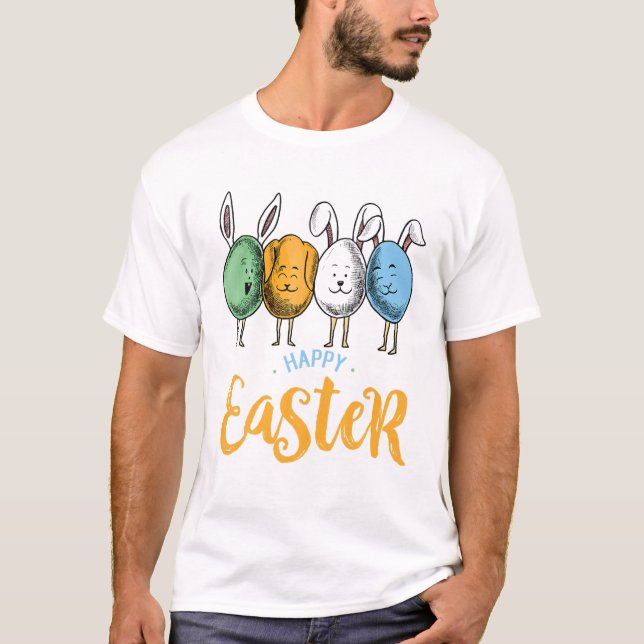 Dabbing Rabbit Easter Day Eggs Dab Boys Girls Kids T-Shirt (Vorderseite)