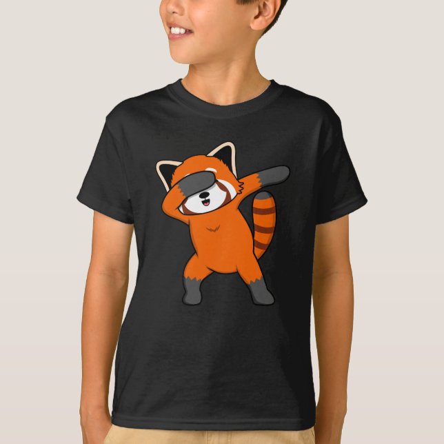 Dabbing Red Panda Niedlich Pet Animal Pandas Lover T-Shirt (Vorderseite)