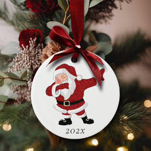 Dabbing Red Santa Claus Fun Holiday XMAS Spaß Keramik Ornament