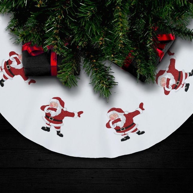 Dabbing Red Santa Claus | Fun Holiday XMAS Spaß Polyester Weihnachtsbaumdecke (Von Creator hochgeladen)