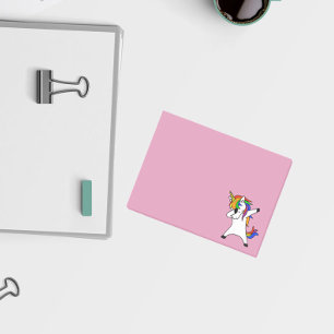Dabbing Regenbogen Einhorn Cute Post-it Klebezettel