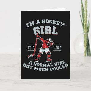 Dabbing Retro Eishockey Mädchen - Eishockey  Karte