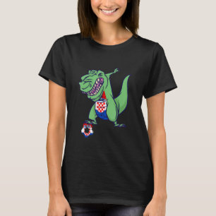 Dabbing Rex Hrvatska Soccer Team Kroatisch Pride C T-Shirt