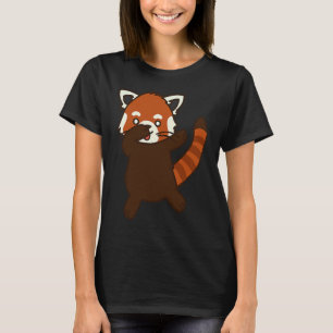 Dabbing Roter Panda Wildtier Kleiner Panda Rot T-Shirt
