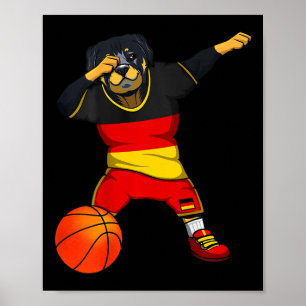 Dabbing Rottweiler Deutschland Jersey Deutscher Sk Poster