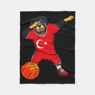 Dabbing Rottweiler Truthahn Jersey Türkische Sketl Fleecedecke