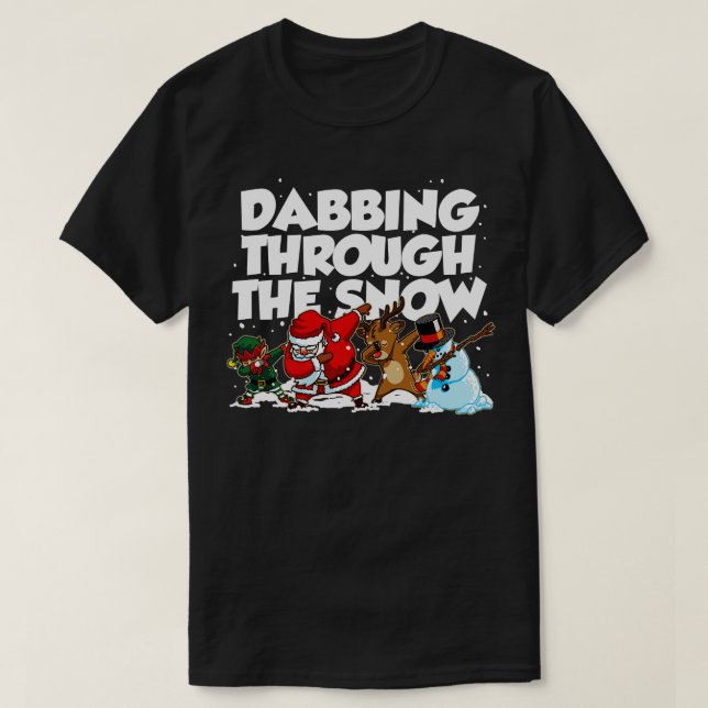 Dabbing Santa Christmas Tshirt Geschenk Dab Santa  (Design vorne)