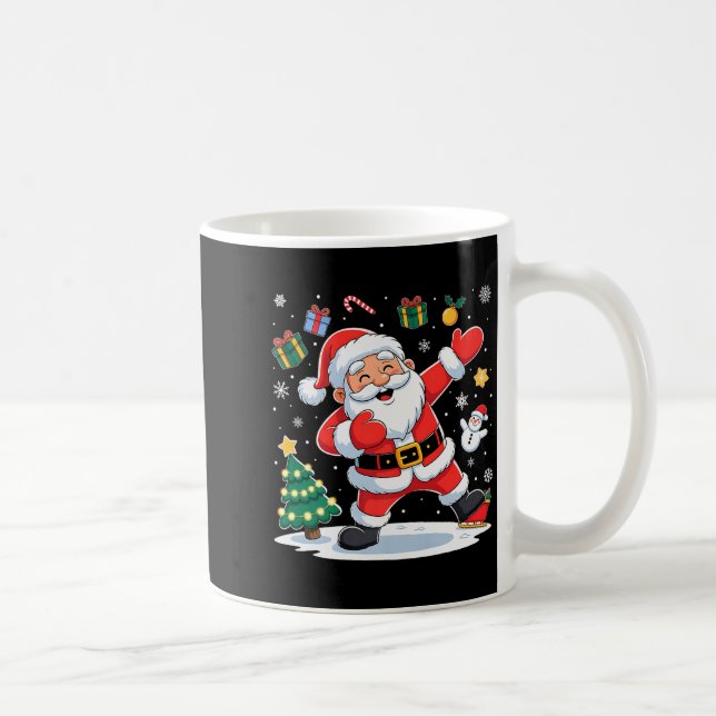 Dabbing Santa Claus Christmas Holiday Boys Kids Da Kaffeetasse (Rechts)