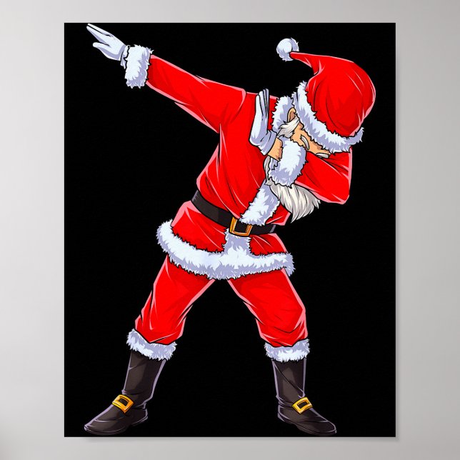 Dabbing Santa Claus Christmas Kids Boys Girls Dab  Poster (Vorne)