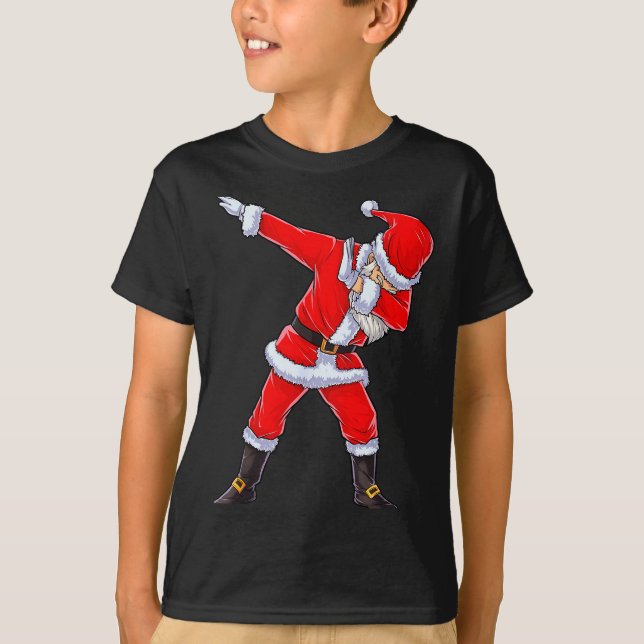Dabbing Santa Claus Christmas Kids Boys Girls Dab  T-Shirt (Vorderseite)