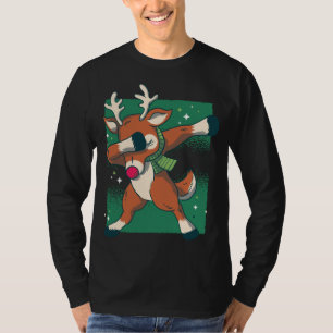Dabbing Santa Claus Christmas Reindeer Rudolph Dab T-Shirt