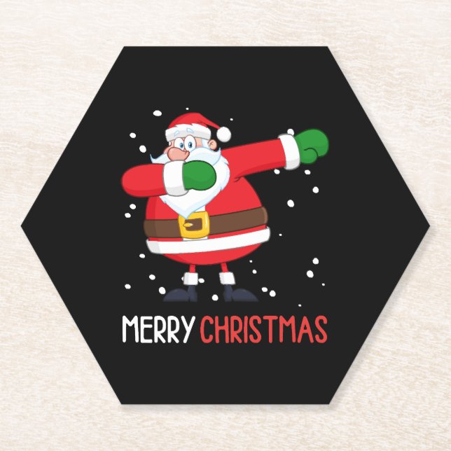 Dabbing Santa Claus Dab Dap Weihnachten Untersetzer (Vorderseite)
