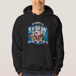 Dabbing Santa Claus Elf Rentier Weihnachtskneipe P Hoodie