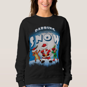 Dabbing Santa Claus Elf Rentier Weihnachtskneipe P Sweatshirt