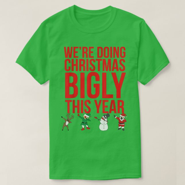 Dabbing Santa Claus Funny Christmas T - Shirt (Design vorne)