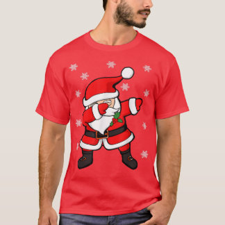 Dabbing Santa Claus Funny Weihnachten T-Shirt