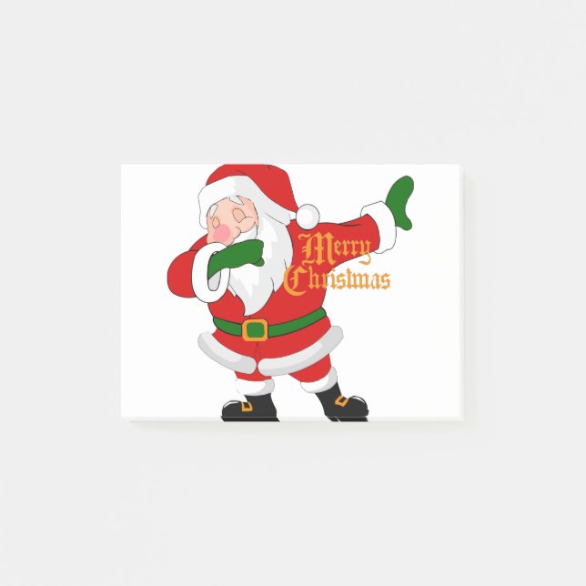 Dabbing-Santa-Claus Post-it Klebezettel (Vorderseite)