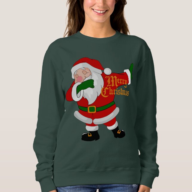Dabbing-Santa-Claus Sweatshirt (Vorderseite)