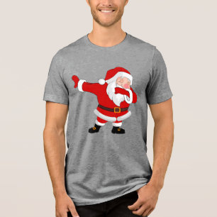 Dabbing Santa Claus Weihnachtsfeiertag Dab Tri-Blend Shirt