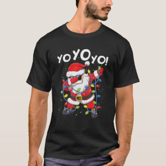Dabbing Santa Claus Yo Yo Yo Yo Funny Christmas Tr T-Shirt
