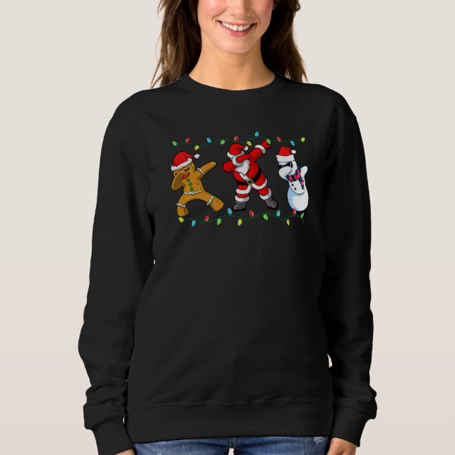 Dabbing Santa Elf Friends Christmas Boys Men  Xmas Sweatshirt (Vorderseite)