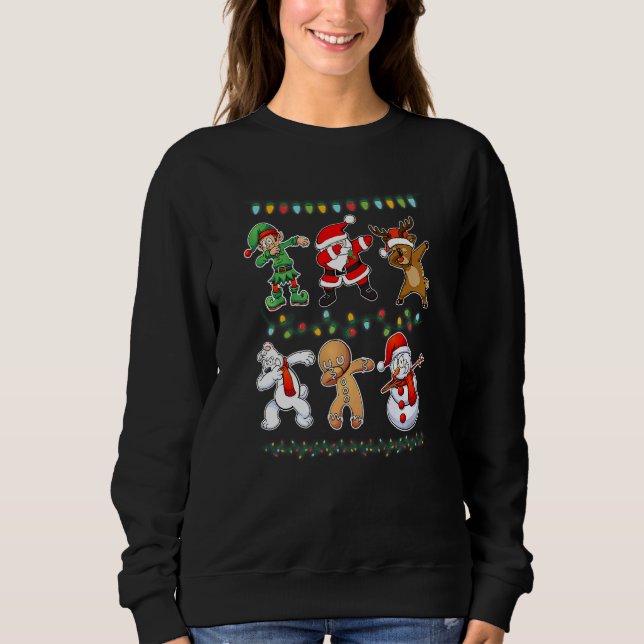 Dabbing Santa Elf Friends Christmas Boys Men  Xmas Sweatshirt (Vorderseite)