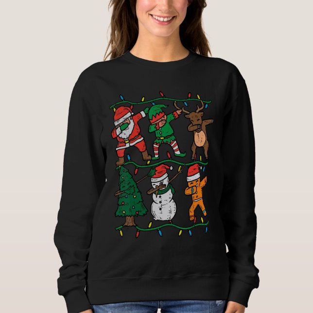 Dabbing Santa Elf Reindeer Dab Xmas Christmas Boys Sweatshirt (Vorderseite)