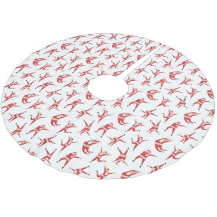 Dabbing Santa Fun Weihnachtsmuster Polyester Weihnachtsbaumdecke