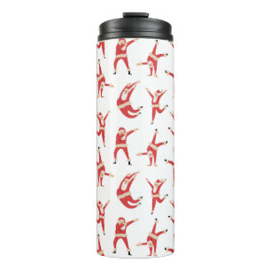 Dabbing Santa Fun Weihnachtsmuster Thermosbecher