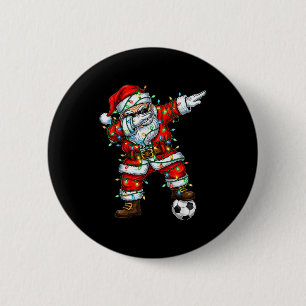 Dabbing Santa Fußball Weihnachts-Pyjamas Jungen Ki Button