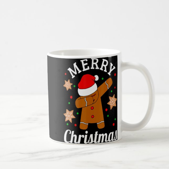 Dabbing Santa Hat Gingerbread Man Xmas For Girls T Kaffeetasse (Rechts)