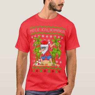 Dabbing Santa Hawaiian Mele Kalikimaka Weihnachten T-Shirt