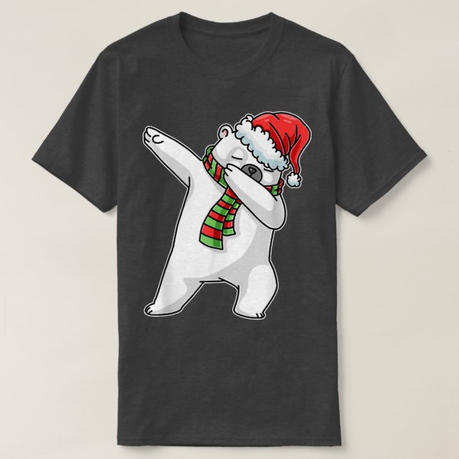 Dabbing Santa Polar Bären Weihnachten Weihnachten  T-Shirt (Design vorne)