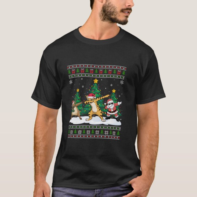 Dabbing Santa Reindeer Ristorante La Lanchetta T-Shirt (Vorderseite)