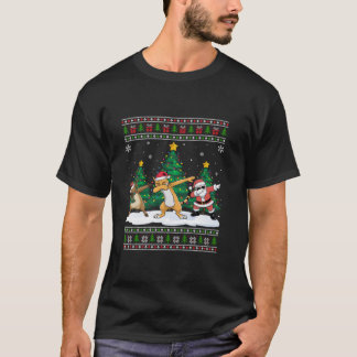 Dabbing Santa Rentier Der Mensch und die Weinberge T-Shirt
