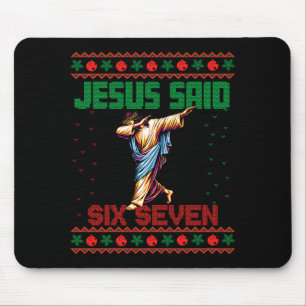 Dabbing Santa sagt Six Seven 67 Meme Hässlicher We Mousepad
