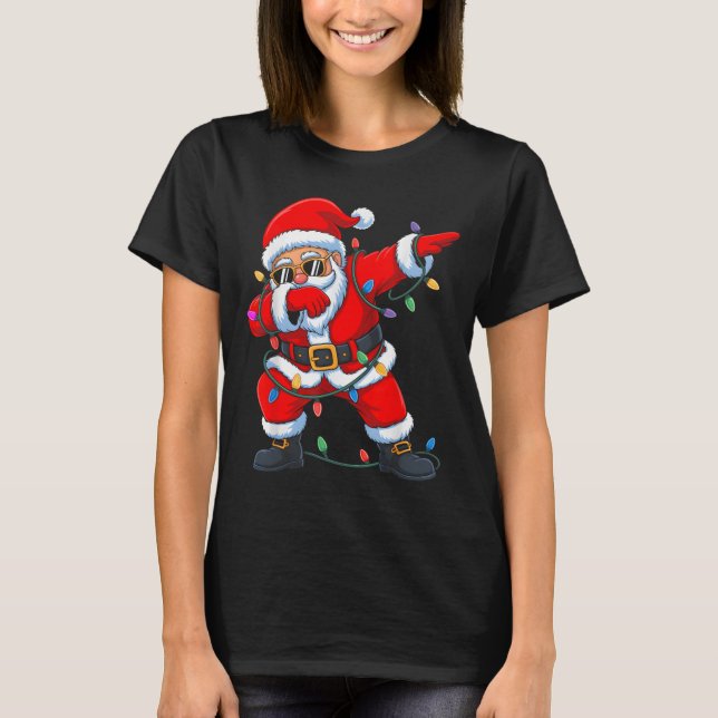 Dabbing Santa Shirt For Boys Men Kids Funny Christ (Vorderseite)