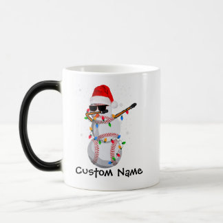 Dabbing Santa Snowman Baseball Weihnachts-Tasse Verwandlungstasse